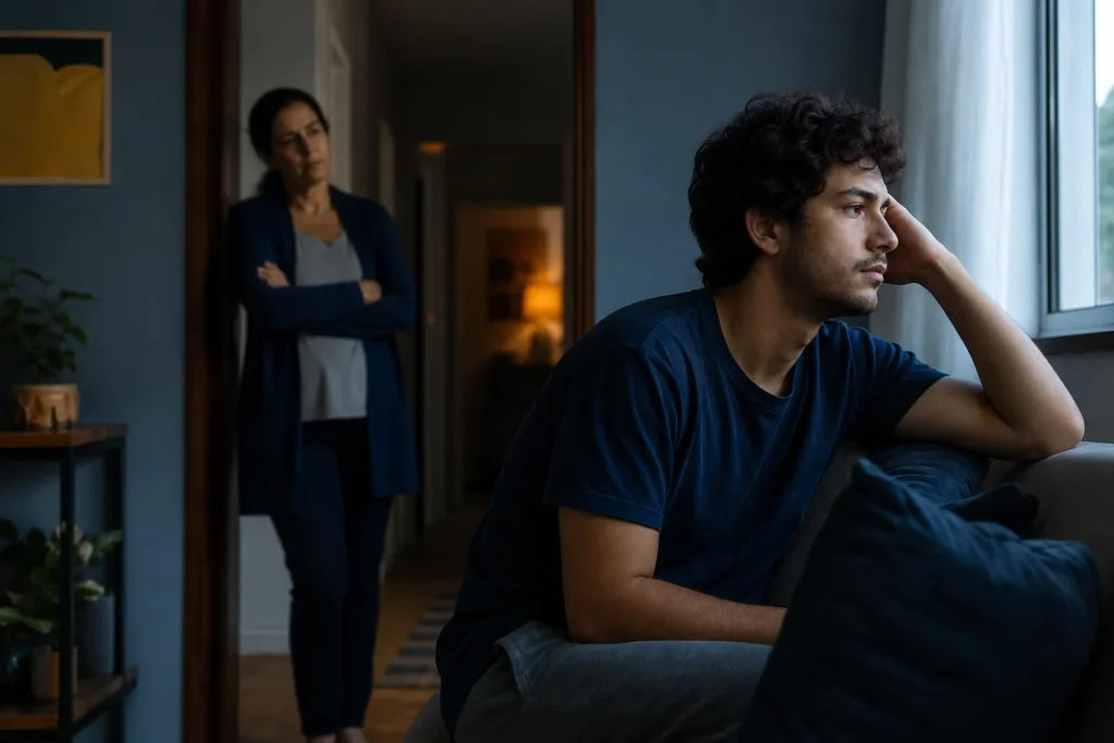 Familiar observa com preocupação mudanças de comportamento de um adulto jovem